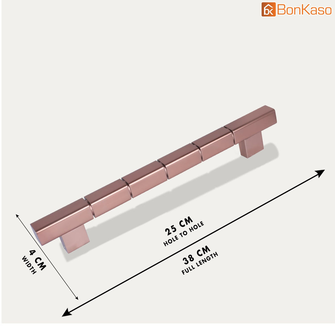 BonKaso FDH-1SF Door Handle in Aluminum Push Pull (Satin, Set-1)