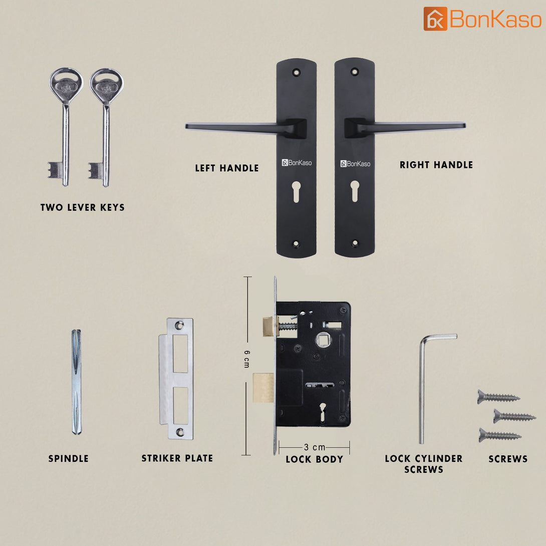 BonKaso KYGMC-1 Mortise Door Lock with Door Handle Set