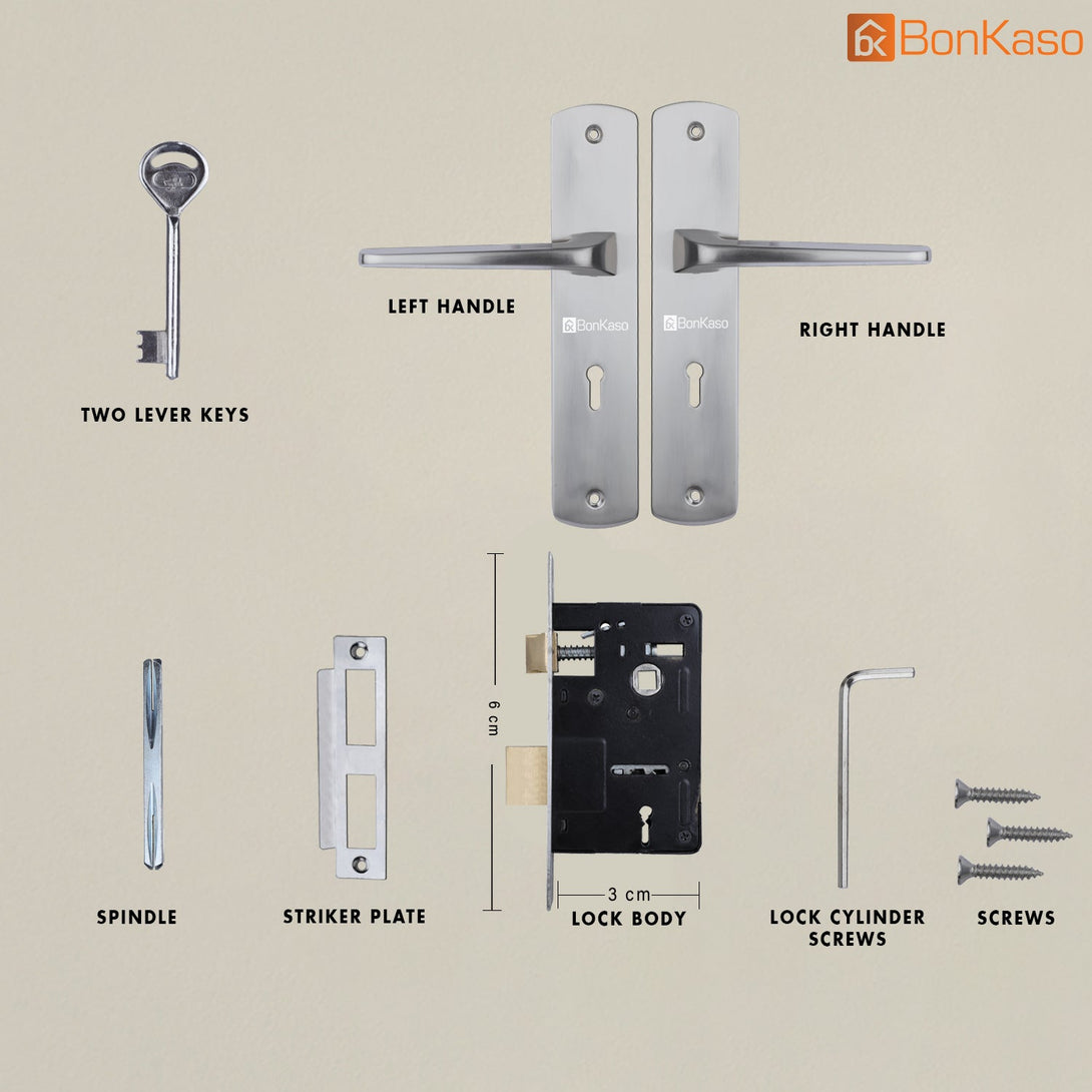 BonKaso KYGMC-1 Mortise Door Lock with Door Handle Set