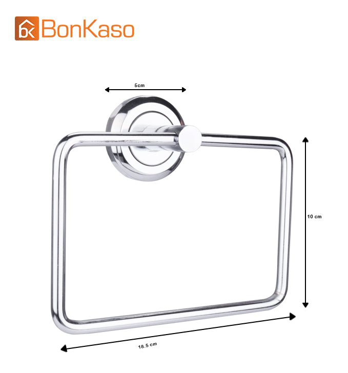 BonKaso FL-02 Towel Holder for Wash Basin Bathroom (Chrome Finish)