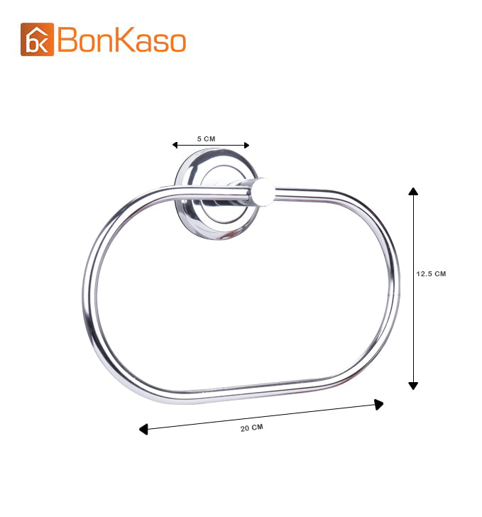 BonKaso FL-02 Towel Holder for Wash Basin Bathroom (Chrome Finish)