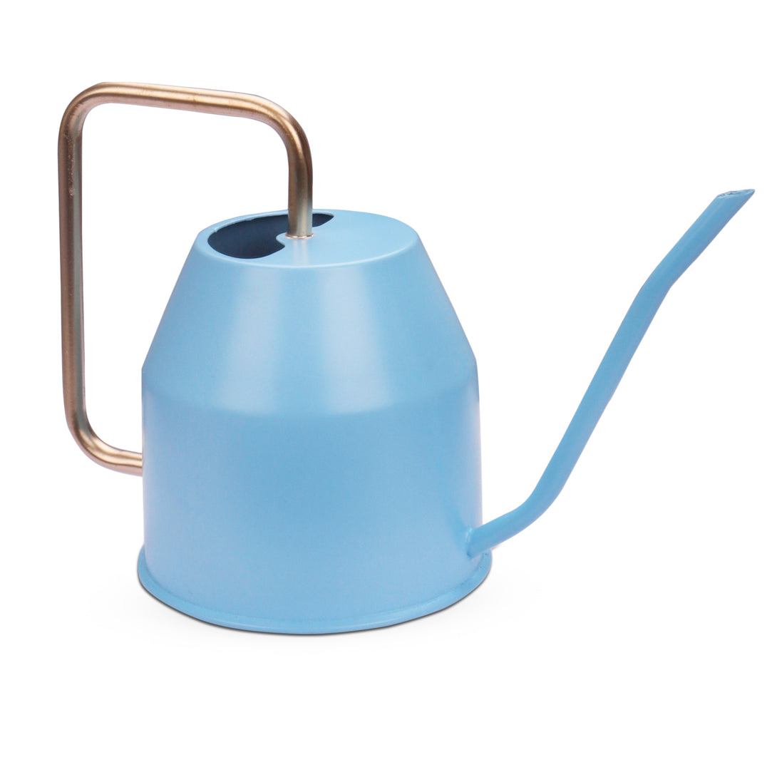 BonKaso 1 Litre Metal Watering Can Pot (Green)