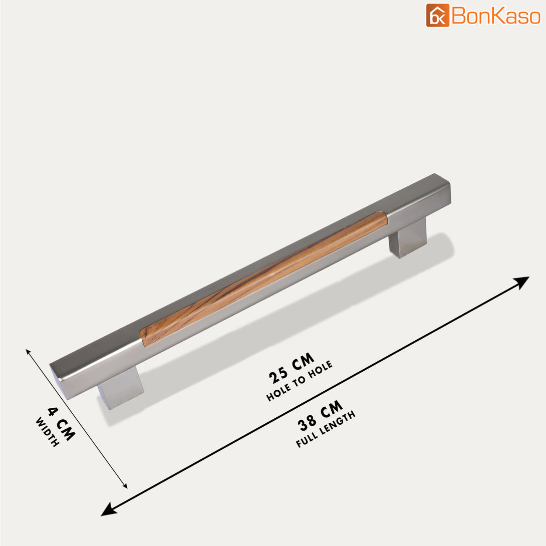 BonKaso FDH-5SF Door Handle in Aluminum Push Pull (Satin, Set-1)