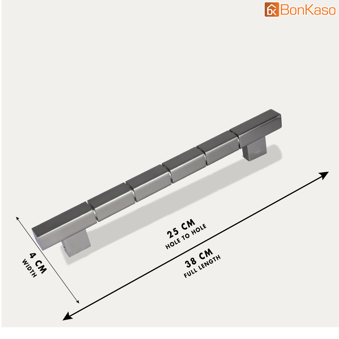 BonKaso FDH-1SF Door Handle in Aluminum Push Pull (Satin, Set-1)