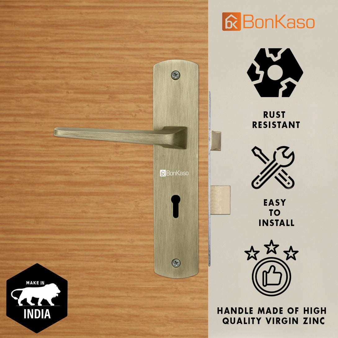 BonKaso KYGMC-1 Mortise Door Lock with Door Handle Set