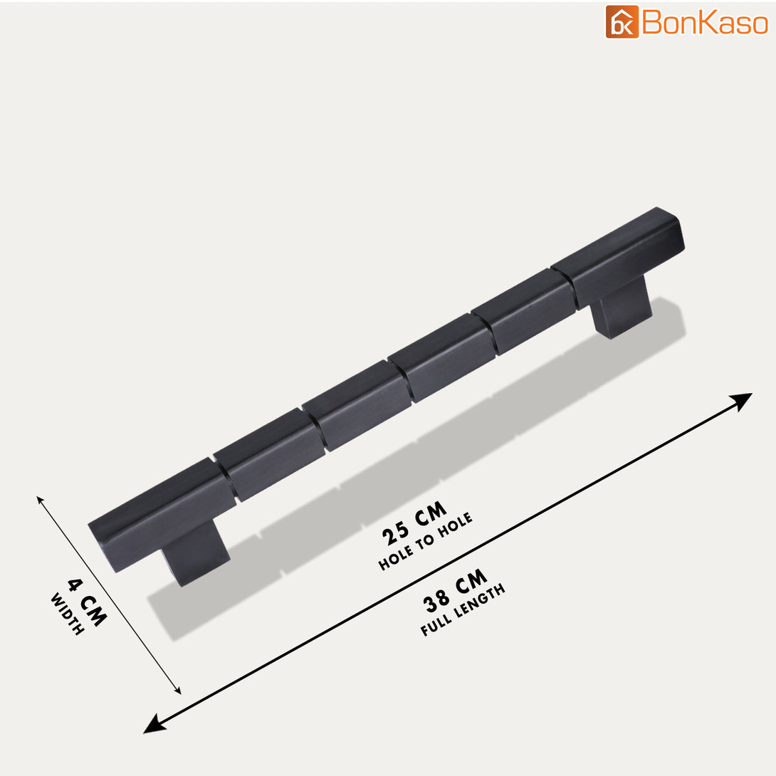 BonKaso FDH-1SF Door Handle in Aluminum Push Pull (Satin, Set-1)