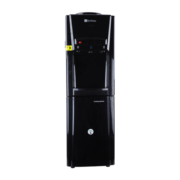 BonKaso Blueprint Hot & Cold Water Dispenser 21C Top Loading with Refrigerator Black