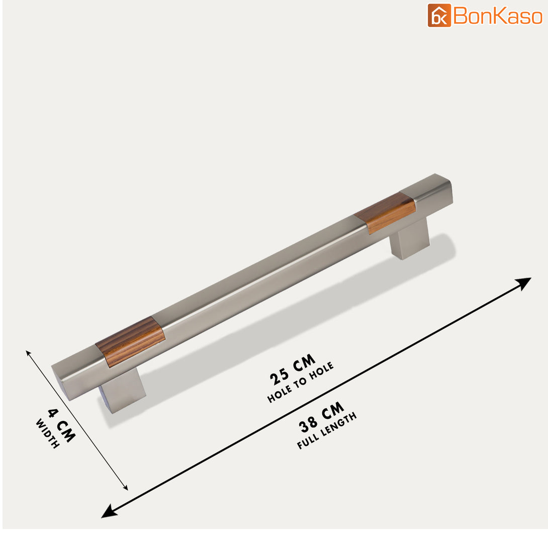 BonKaso FDH-6SF Door Handle in Aluminum Push Pull (Satin, Set-1)