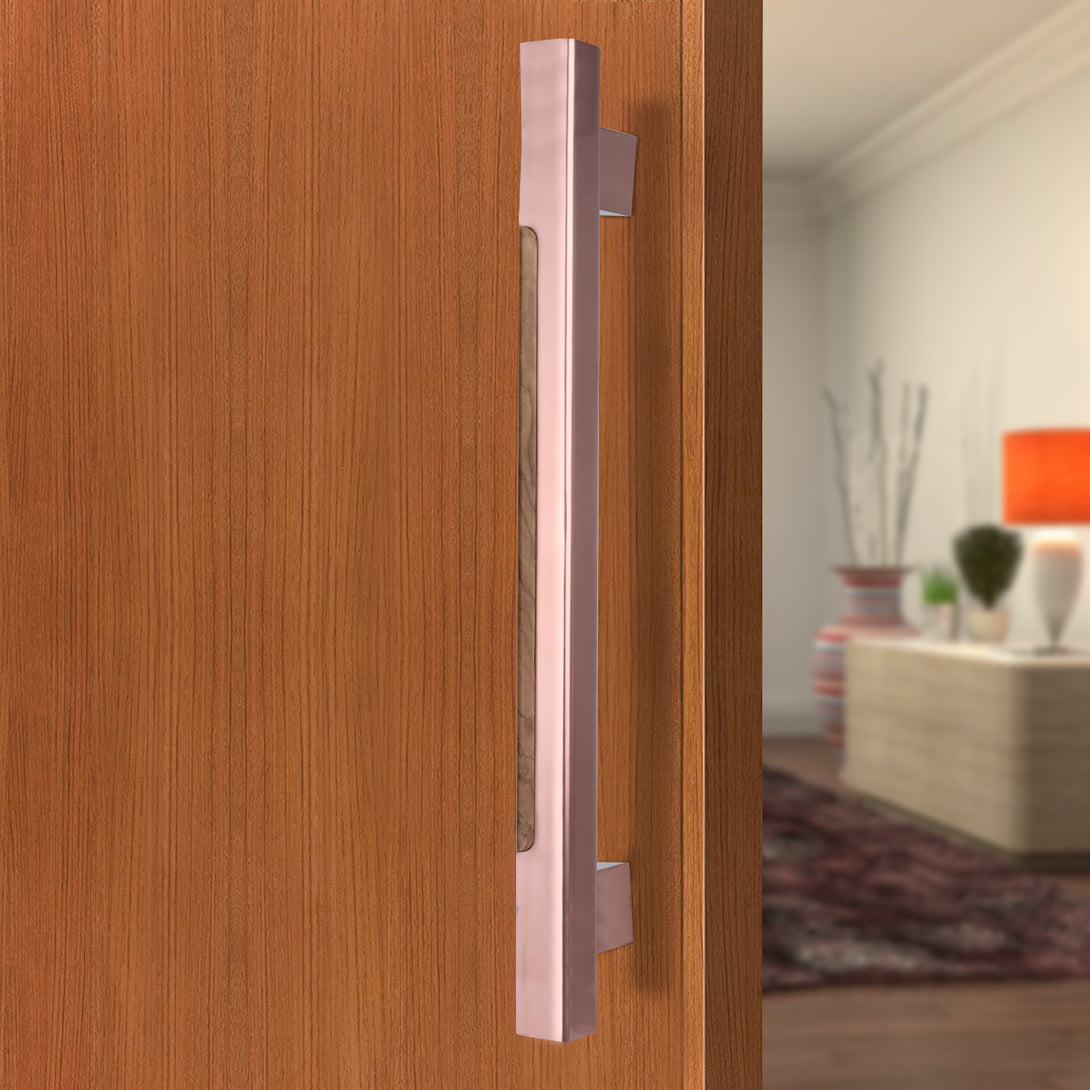 BonKaso FDH-5SF Door Handle in Aluminum Push Pull (Satin, Set-1)