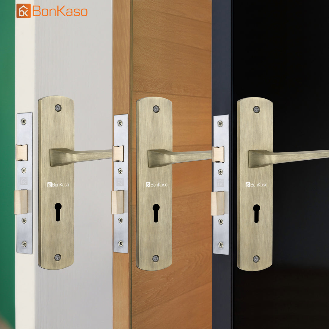 BonKaso KYGMC-1 Mortise Door Lock with Door Handle Set