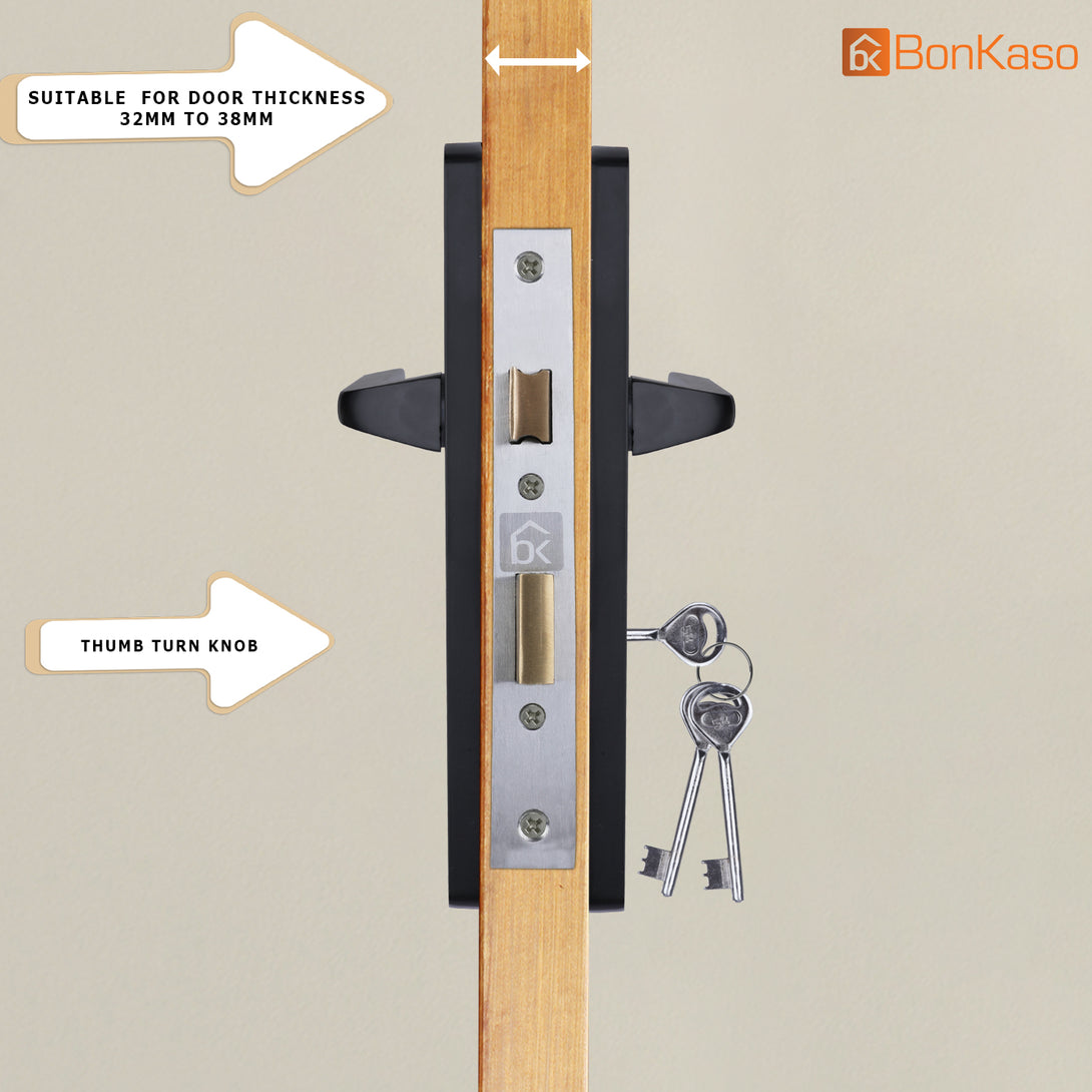 BonKaso KYGMC-1 Premium Zinc Heavy Duty Safe and Secure Mortise Lever ...